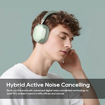 NiceComfort 95 Hybrid Noise-Cancelling Wireless Headphone – Bluetooth Headset with Transparency Mode