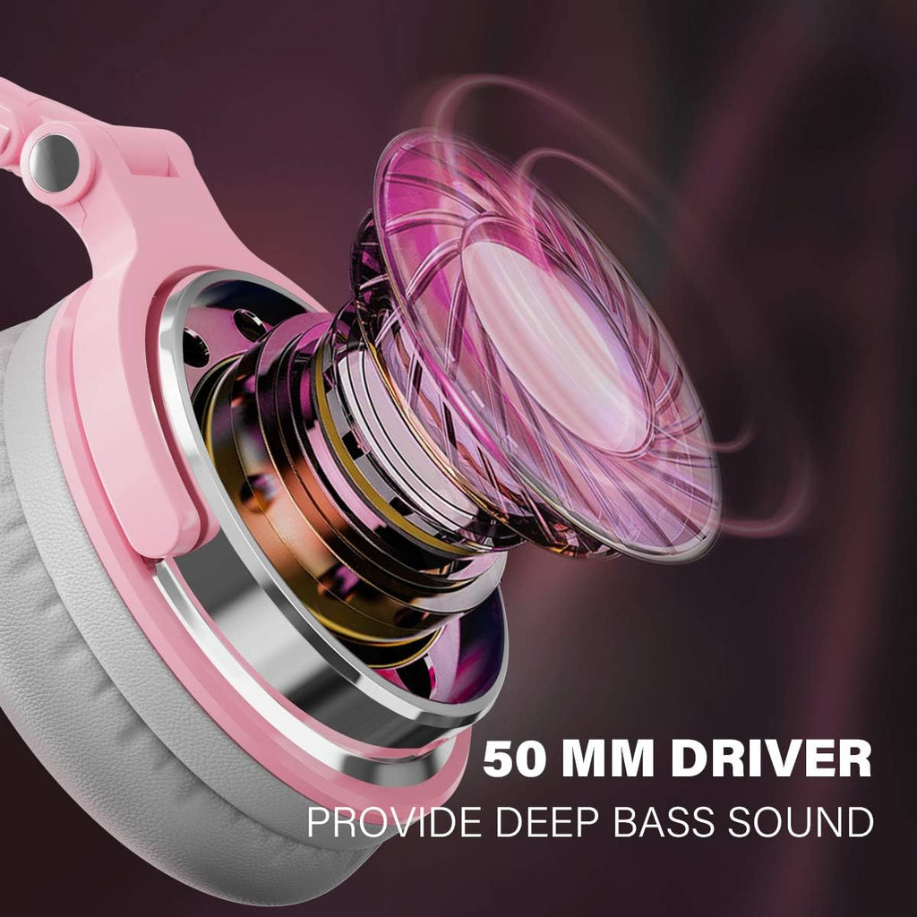 Pro-10 Over-Ear Wired Studio DJ Headphones – 50mm Drivers with Audio Jacks