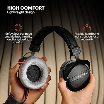 DT 770 Pro X Over-Ear Closed Studio Headphones – 48 Ohms with Detachable Cable